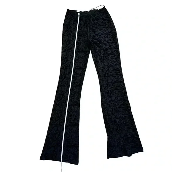 Outcast ASTRID PANT Velvet BLACK Fitted Flare, Size Large stretchy festival - Picture 9 of 13